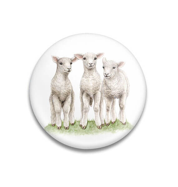 Decoratieve magneet Little Lambs