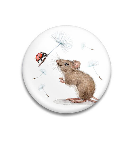 Decoratieve magneet Lucky Mouse