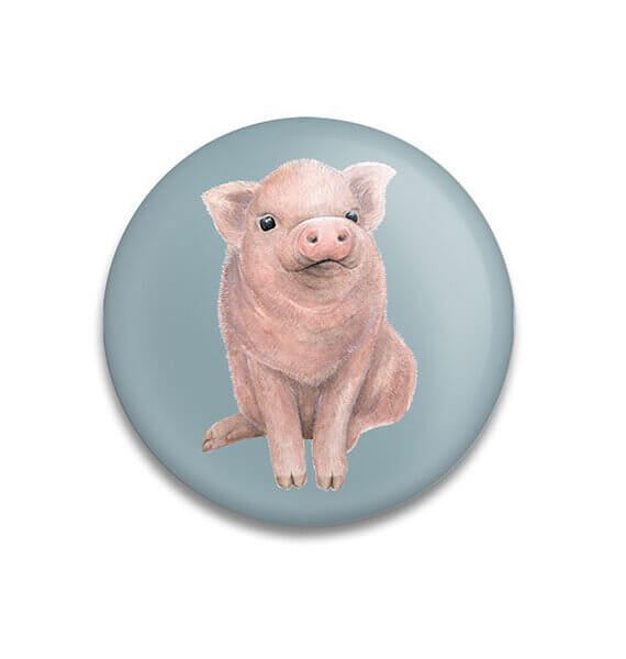 Decoratieve magneet Lucky Piglet