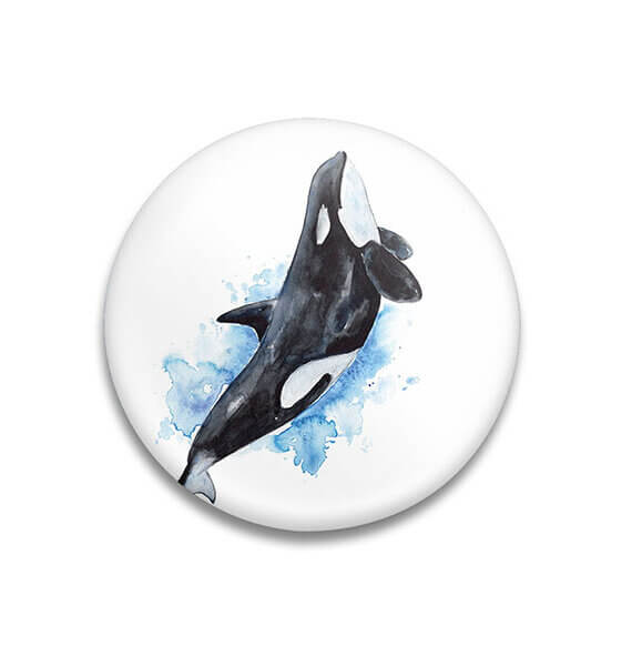 Decoratieve magneet Orca Splash