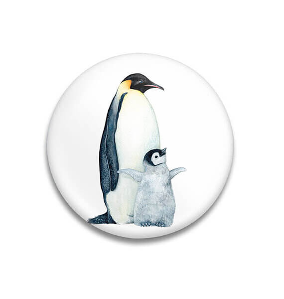 Decoratieve magneet Penguin Love