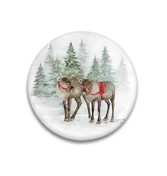 Decoratieve magneet Snowy Reindeer