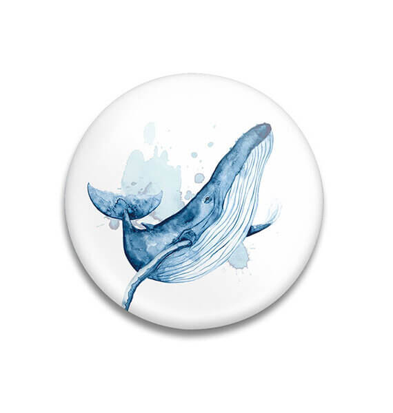 Decoratieve magneet Whale Jump