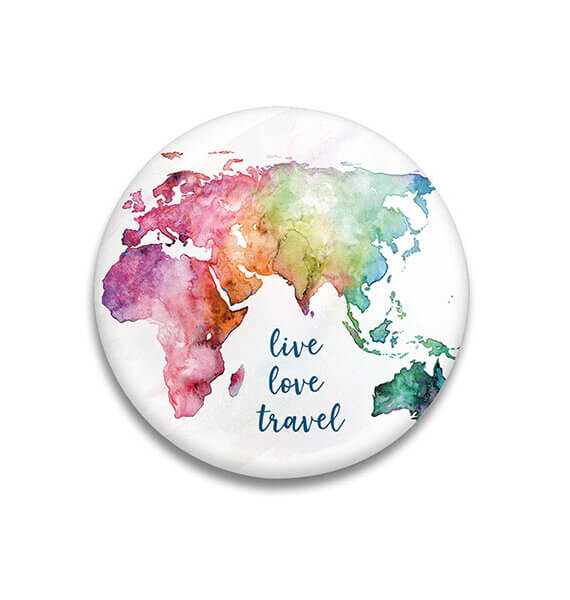 Decoratieve magneet World Map rainbow