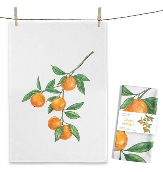 Theedoek Golden Oranges