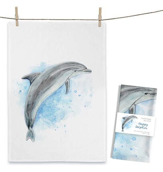 Theedoek Happy Dolphin