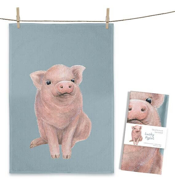 Theedoek Lucky Piglet