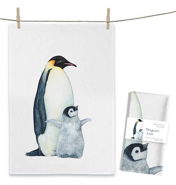 Theedoek Penguin Love