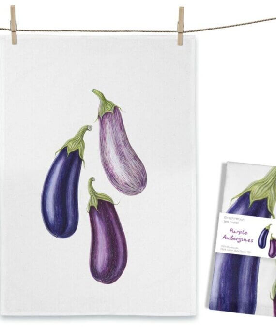 Theedoek Purple Aubergines