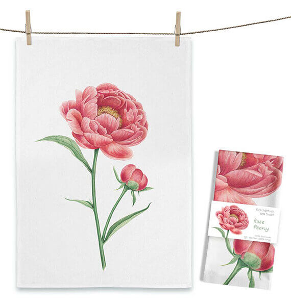 Theedoek Rose Peony