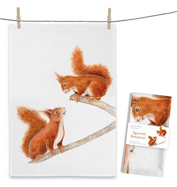 Theedoek Squirrel Romance