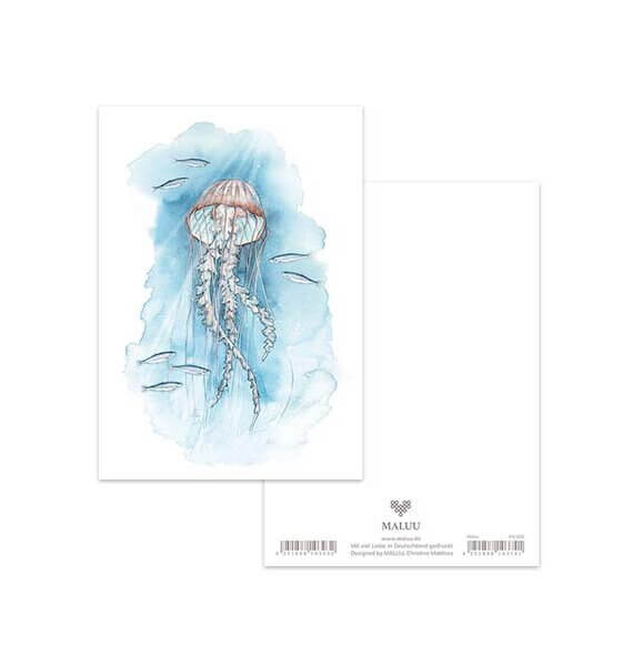 Ansichtkaart Floating Jellyfish