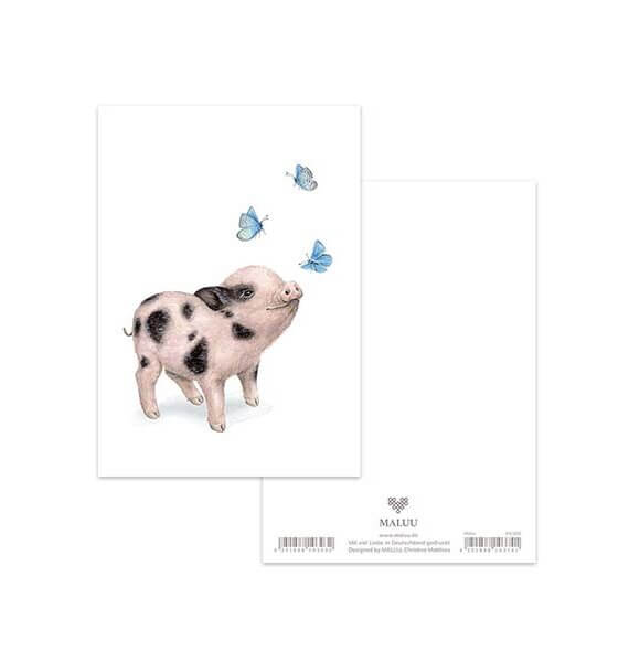 Ansichtkaart Piglet Sniffle