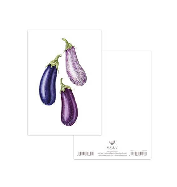 Ansichtkaart Purple Aubergines