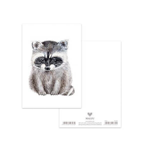 Ansichtkaart Racoon