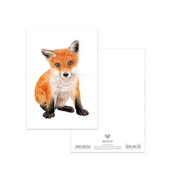 Ansichtkaart Red Fox