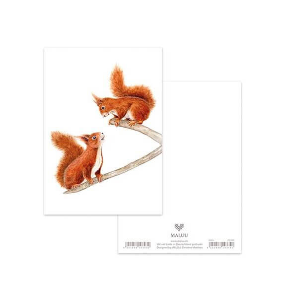 Ansichtkaart Squirrel Romance