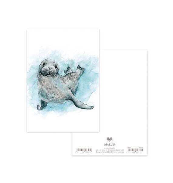 Ansichtkaart Swimming Seal