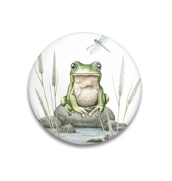 Decoratieve magneet Green Frog