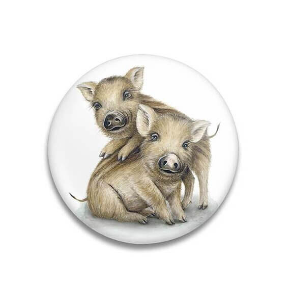 Decoratieve magneet Wild Piggies
