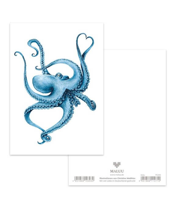Ansichtkaart Sweetheart Octopus